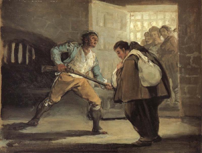Francisco Goya El Maragato Points a gun Spain oil painting art